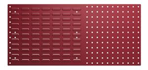 14025155.** Bott cubio Combination panel 990mm wde x 457mm high. 1/2 perforated (square hole) panel for use with tool hooks and 1/2 louvre panel for use...